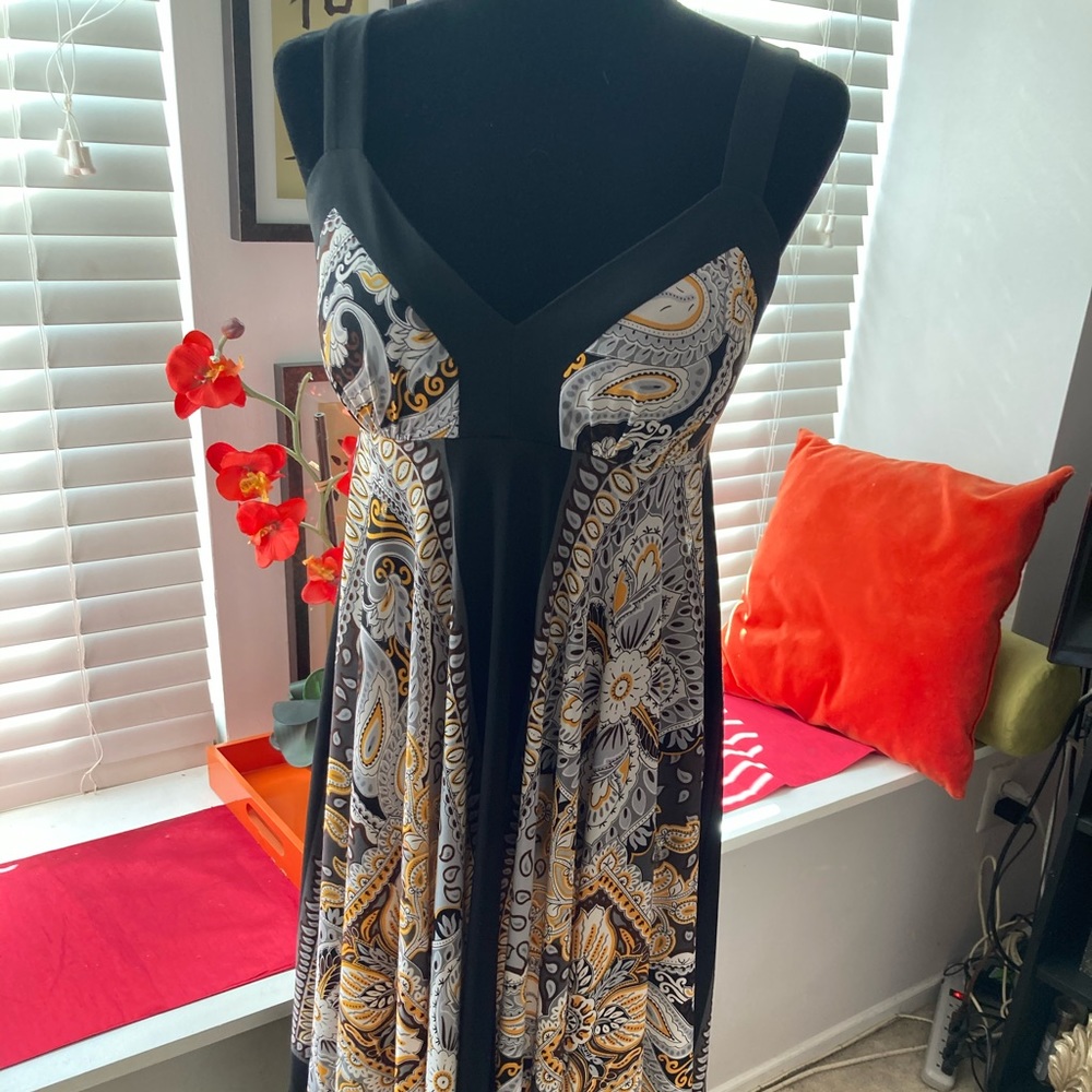 Handkerchief Dress with Paisley Print